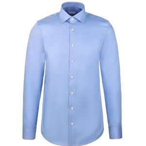 Seidensticker - 643510 - Herenoverhemd - Blauw - Slim Fit - Lange Mouwen