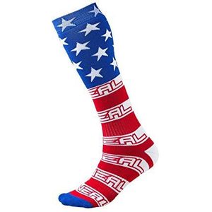 O'Neal Pro MX Uniseks Volwassenen, VS Sokken (Rood/Wit/Blauw)