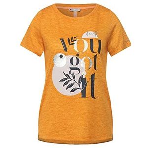 Street One Dames A317503 Partprint shirt, hot yellow, 38