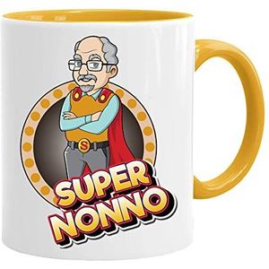 Super Hero Mok - Super Opa Beste ter wereld - Cadeau-ideeën voor Vaderdag, verjaardag, kopjes, originele koffiemokken, keramiek, 350 ml