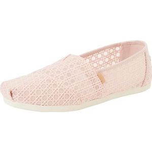 TOMS Alpargata Loafer Flat voor dames, Ballet Roze Mand Weave Kant, 36 EU