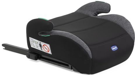 Chicco Quasar Fix i-Size, Autostoel voor Kinderen 7-12 Jaar (126-150 cm), Gewicht 23-36 kg, Groep 3, Makkelijk te Installeren met Isofix Systeem,met Gevoerde Armleuningen en Comfortabele Zitting,Zwart