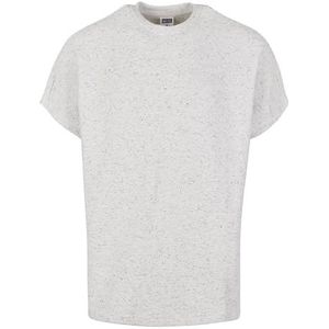 Urban Classics Heren T-shirt Cut On Sleeve Naps Interlock Tee, grijs (Lightgrey 00143), XXL grote maten extra tall