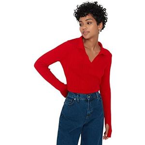 Trendyol Acryl Trui - Rood - Regular L Rood, Rood, L