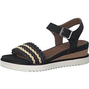 s.Oliver 5-5-28209-28, platte damessandalen, zwart, 40 EU