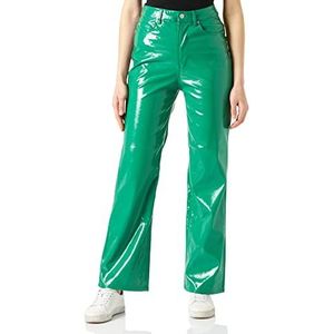 JJXX Dames Jxkenya Hw Straight Faux Leat Noos Pants, Jolly Green., XL
