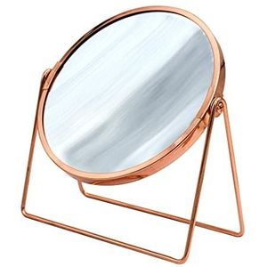 RIDDER Make-upspiegel, cosmeticaspiegel, staande spiegel zomer, koper/roségoud, met 5x vergroting, handig | modern