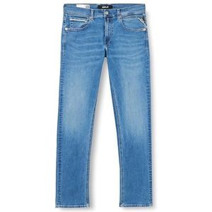 Replay Grover Hyperflex Original Straight Fit Jeans voor heren, 009, medium blue, 34W / 30L