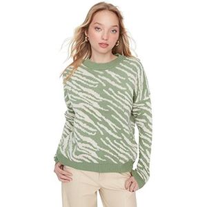 Trendyol TWOAW22KZ0499 Sweater voor dames, Mint, S, Munt, S