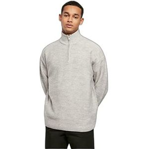 Urban Classics Heren Knit Troyer sweatshirt, lichtgrijs, S, lichtgrijs, S