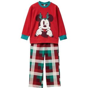 United Colors of Benetton Pig(shirt + broek) 3P050P09K pyjamaset, rood, 2XL kinderen