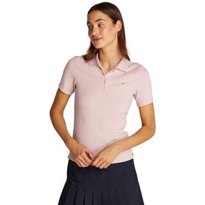 Tommy Hilfiger Dames S/S Polo, roze (Foggy Pink), XXL