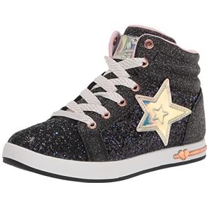 Skechers 310650l Blk Sneakers voor meisjes, Black Rock Glitter LT Pink Trim, 43 EU