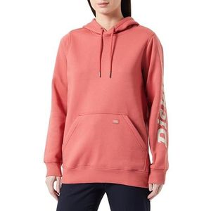 Dickies Dames W Wordmark Hoodie Fleece Pullover, Rood, L
