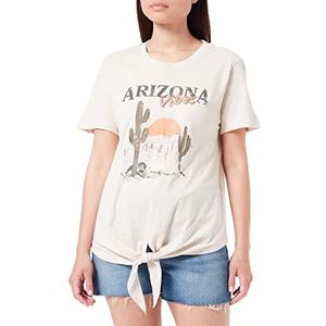 ONLY Dames Onlkarina S/S Desert Knot Top Box JRS T-shirts & tops, Pumice Stone/:Arizona, S