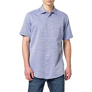 Roy Robson Herenhemd van katoen, korte mouwen, regular fit hemd voor heren.