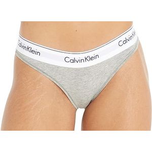 Calvin Klein Dames moderne katoenen bikinibroekje, wit, Grijs (Grey Heather), M