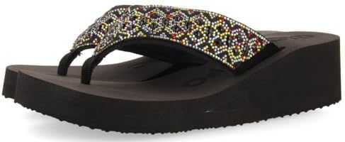 Teenslippers - Zwart - Kristallen Decoratie - Flexibele Zool