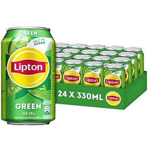 Lipton Original Ice Tea Green, een heerlijk verfrissende ijsthee - 24 x 330 ml - Voordeelverpakking