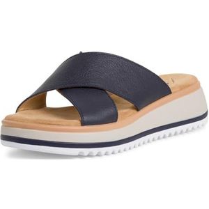 s.Oliver - 5-27202-42 - Damessandalen - Navy Blauw - Leer - Zacht Schuim