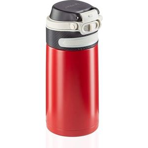 Leifheit thermosbeker Flip - 350 ml - RVS - rood