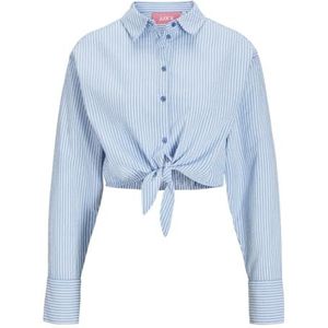 JJXX - Blouse - Lichtblauw - Katoen - Knoopsluiting - Lange Mouwen