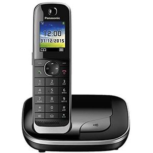 Panasonic KX-TGJ310GB familie telefoon zonder antwoordapparaat (draadloze telefoon, stralingsarm, telefoonbescherming, DECT basisstation, handsfree) zwart