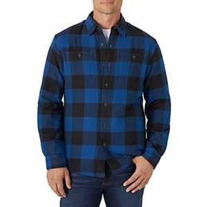 Wrangler Heren Authentics shirt met lange mouwen - blauw - L