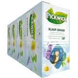 Pickwick Herbal Slaap Lekker Kruidenthee met Valeriaan - Kamille en Lavendel (80 Theezakjes - 100% Natuurlijk) - Cafeïnevrij - 4 x 20 Zakjes