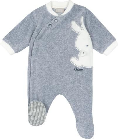 Chicco - Nachtkledij - Grijs Gemêleerd/Wit - Katoen - 1-delig - Lang/Maxi