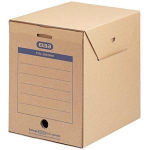 ELBA Verzamelcontainer Tric System Maxi, set van 6, natuurbruin