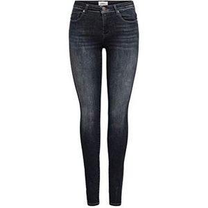 ONLY ONLShape Life Reg Skinny Fit Jeans voor dames, zwart denim, 25W x 30L