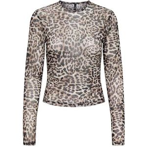 Onlelva L/S O-Neck Mesh Top Box JRS, White Asparagus, L