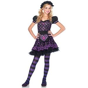Leg Avenue J49122 22 2 teilig Junior Set Dark Dollie, Damen Karneval Kostüm Fasching, M/L, schwarz/lila