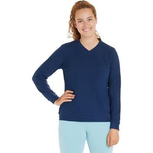 loud + proud Dames sweatstructuurpatroon, biologisch katoen en GOTS-gecertificeerd, ultra marine, 38