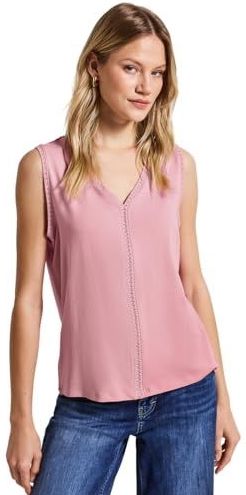 Street One - Jersey Top - Roze - Dames - Gehaakte Details