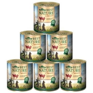 Dehner Best Nature Hondenvoer, senior lam en gevogelte, verpakking van 6 stuks (6 x 800 g)