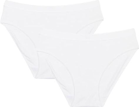 DIM - Meisjes Sport Micro Slipje - Wit - 2 Stuks