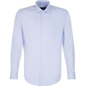 Seidensticker Zakelijk overhemd voor heren, slim fit, stretch, kent-kraag, lange mouwen, stretch, lichtblauw, 44