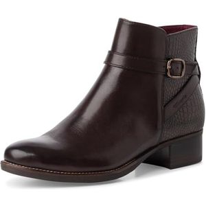 Tamaris Enkellaarsjes voor dames met blokhak, mokka, 36 EU