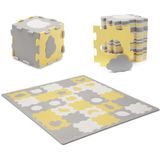 Kinderkraft LUNO SHAPES - Speelkleed - Puzzelmat - Opvouwbaar - Zwart