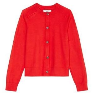 Marc O'Polo - Denim - Cardigan - Vermillion Red - 58% Biologisch Katoen, Regular Fit