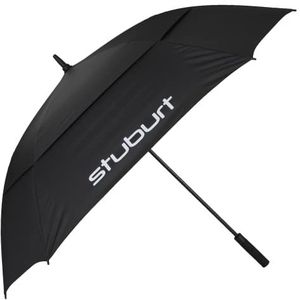 Stuburt Unisex 66"" geventileerde dubbele luifel paraplu, zwart, one size UK