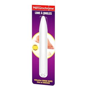 MERCUROCHROME - Nagelvijl van gehard glas - 1 stuk - Nagelverzorging - Lange levensduur - Reinigbaar met water - Gemakkelijk mee te nemen - Transparant