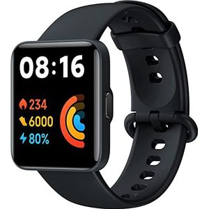 Mi Watch 2 Lite Smartwatch met GPS, Bluetooth, slaapmonitor, HD-touchscreen, 1,55 inch, 17 professionele sportmodi + 100 trainingsmodi, 5 ATM, zwart