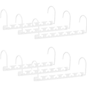 relaxdays ruimtebesparende hanger - 6 stuks - kledingkast organizer