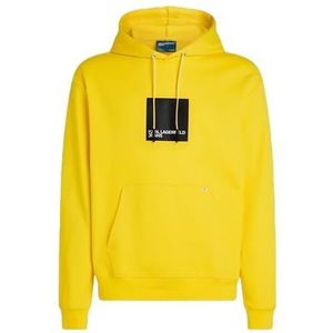 Karl Lagerfeld Jeans, Heren, Box Logo Hoodie, Regular Fit, Geel, XS