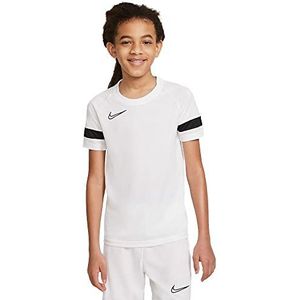 Nike Boy's Dri-Fit Academy 21 shirt met korte mouwen, wit/zwart/zwart, S