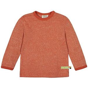 loud + proud Uniseks kindershirt, melange gebreid, GOTS-gecertificeerd shirt, bruin (cinnamon), 110/116 cm