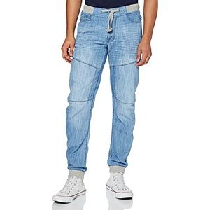 Enzo Jeans met taps toelopende pasvorm voor heren, Blauw (Licht Stonewash Light Stonewash), 34W / 32L